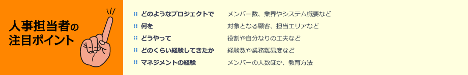 人事担当者の注目ポイント