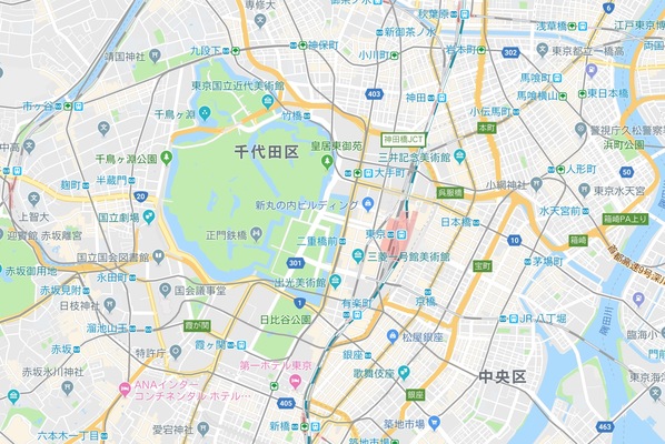 Googleマップで地点間の直線距離を測定する方法のイメージ