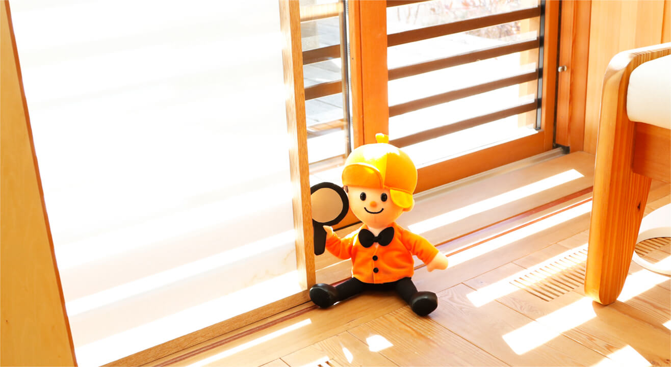 床の吹き出し口から暖かい空気が伝わる