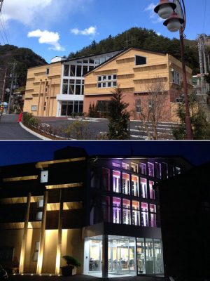 23年前、小菅村の温泉施設の設計を手掛けたことがきっかけで村おこしに携わるようになった和田さん。「日本人が培ってきた木材活用の技術は日本の文化そのもの。アイデアを出して資源と技術を活用していかないと」と話していた。写真は和田さんが設計した小菅村村庁舎