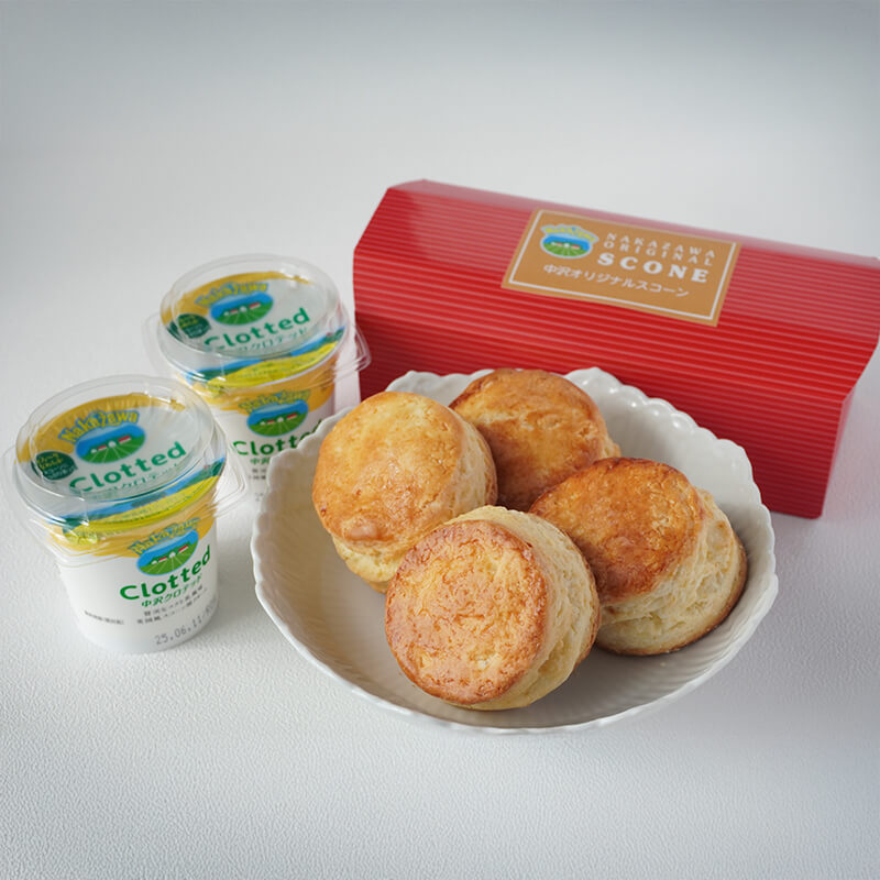 クリームティーセット【中沢オリジナルスコーン(4個)&中沢クロテッド2個入】