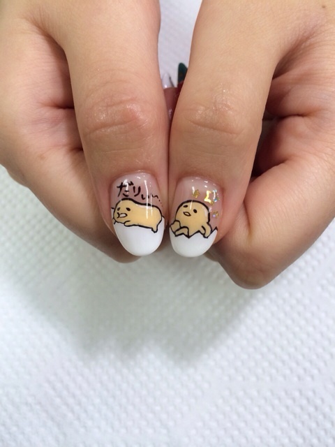 そんな「ぐでたま」のネイルがかわいいと話題になっています♪