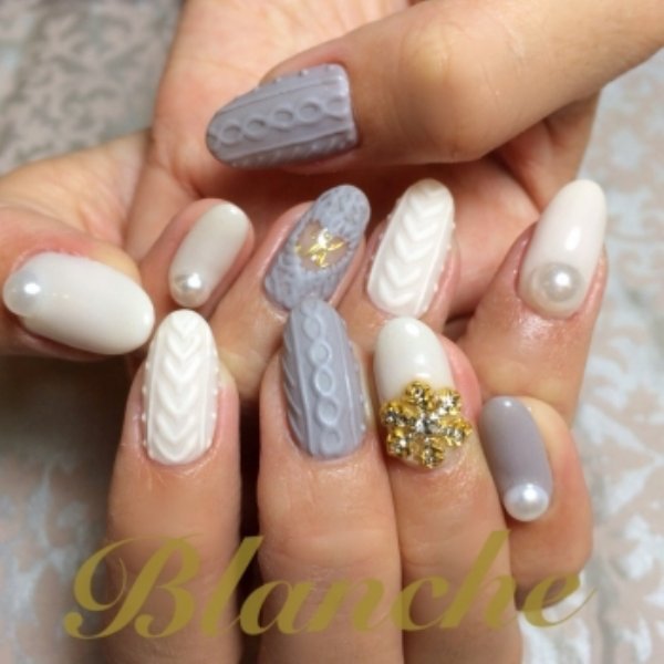 秋冬ぴったりのニットネイル✳♡