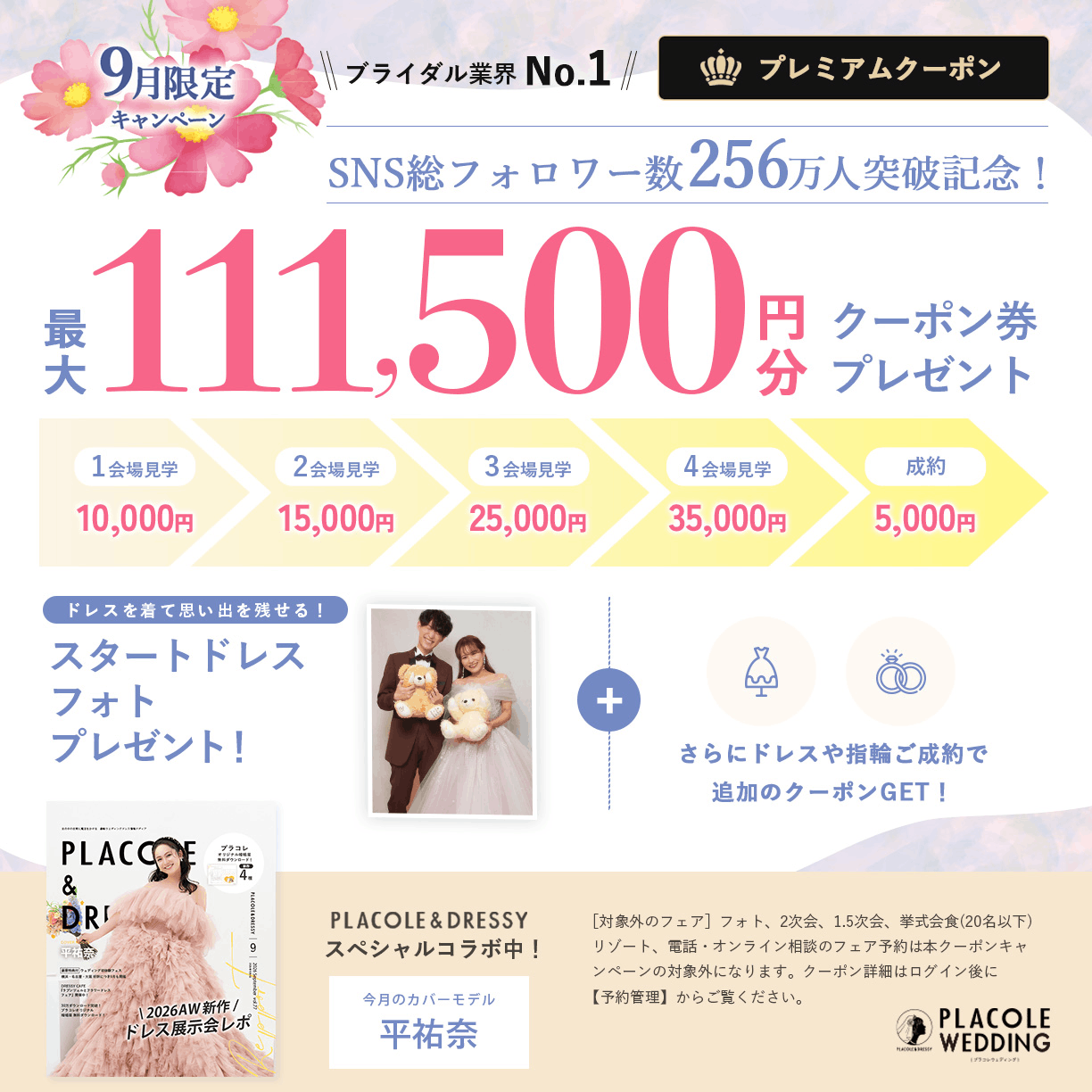 最大111,500円分クーポン券プレゼント