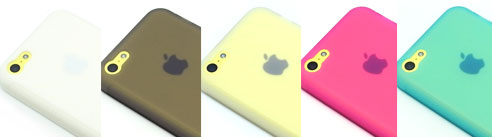 TPUソフトケース(つや消し サイドグリップ)iPhone5c (全5色)