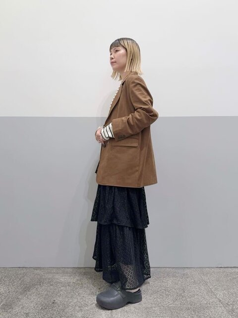 フェイクスウェードシングルブレストジャケット