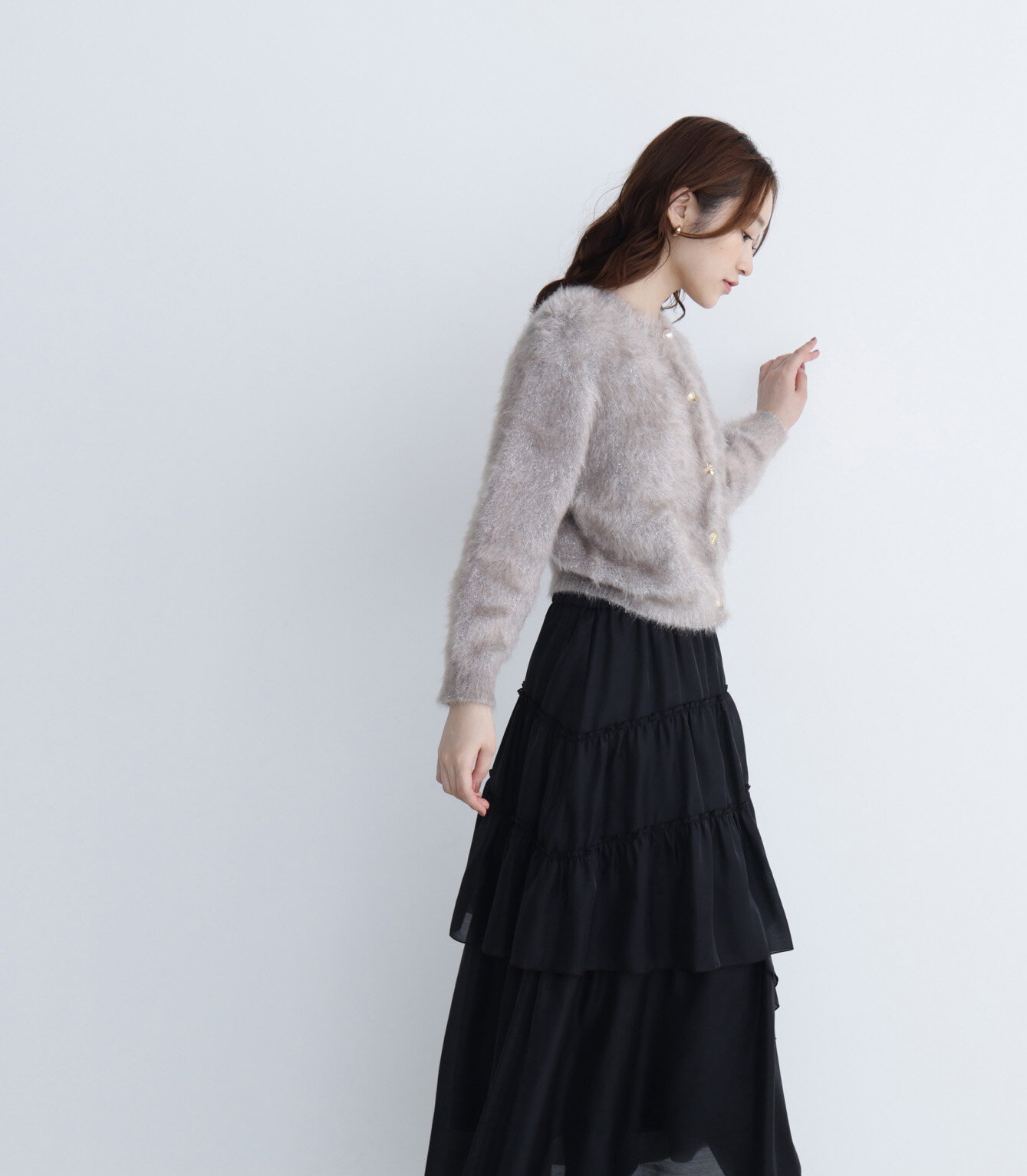 シャギーカーディガン