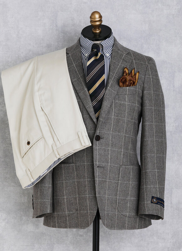 coordinate4_グレーチェックジャケット