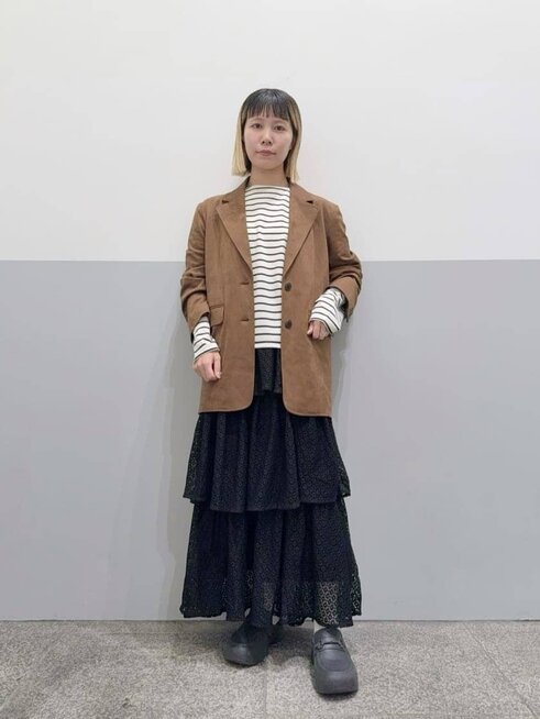 フェイクスウェードシングルブレストジャケット