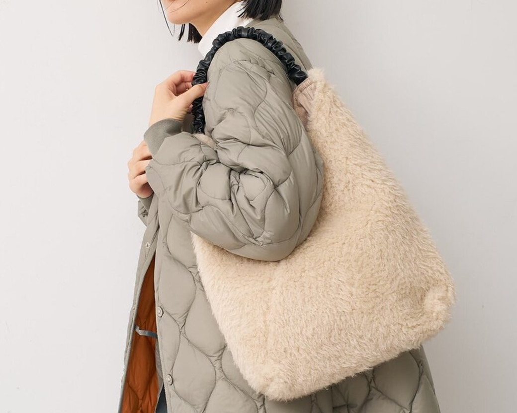 ギャザーハンドルエコファートートバッグ