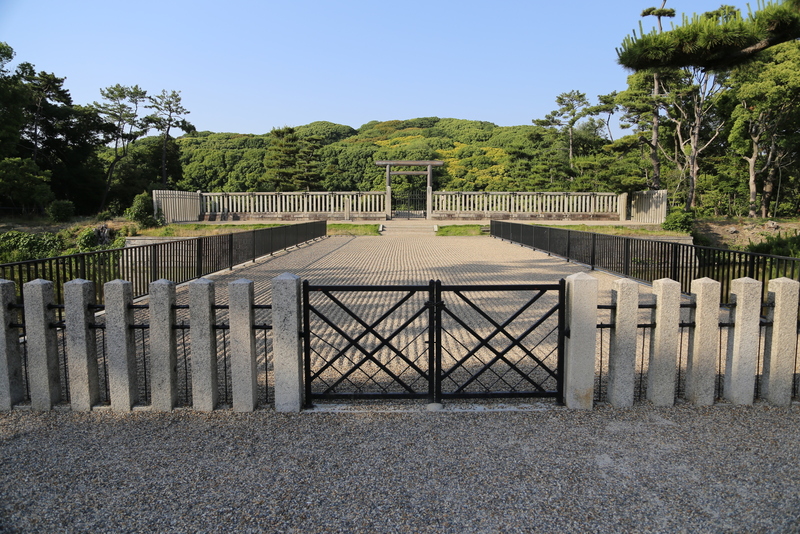 【仁徳天皇陵古墳を南から撮影】<p>世界最長の墳墓、仁徳天皇陵古墳。<br>全長486メートルとのこと。高さは35.8m。</p>
<p>戦国の堺を目当てに堺に来たが、観光案内マップを見たら、堺駅から3kmほどのところに仁徳天皇陵があった。これはと思い、駅前でレンタサイクルを借りてやってきた。</p>
<p>堺市は仁徳天皇陵古墳を含む古墳群を世界遺産にしようと活動していて、仁徳天皇陵でボランティアの方から熱のこもった説明をして頂いた。<br>”百舌鳥・古市古墳群を世界文化遺産に”<br>http://www.city.sakai.lg.jp/kanko/rekishi/sei/</p>
<p>外周をグルっと一周したが、さすがに結構距離があった。</p>