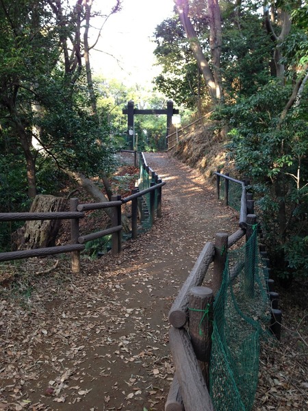 【小机城】本丸に入る前の土橋。