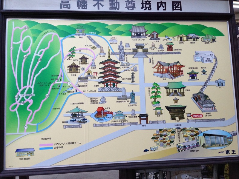 【高幡城】高幡不動の案内板