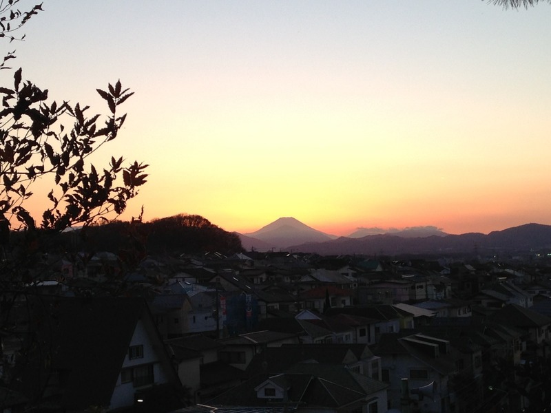 【高幡城】見晴らし台から富士山が見えた。