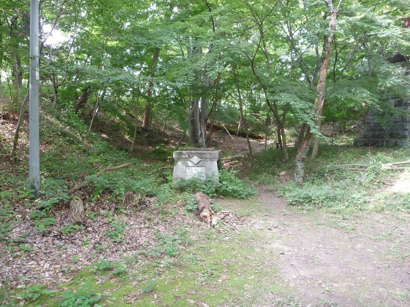 【躑躅ヶ崎館】西曲輪、南側の土塁。確かに土塁は高いが、武田信玄最盛期の頃、100万石の大名の居城とは思えないものだった。おそらく、信玄は他国から攻められるという心配をしていなかったのではないかと思う。<br>実際、織田信長の脅威が増した武田勝頼の頃、新府城に移った。