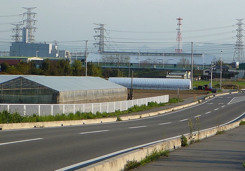 【五十子陣】五十子陣の北側はこんな感じの下り坂になっている。中山道の北側はかつて氾濫原だったのかもしれない。そして、五十子陣は小山川と女堀川に囲まれ、北は利根川氾濫原だったというイメージ。
