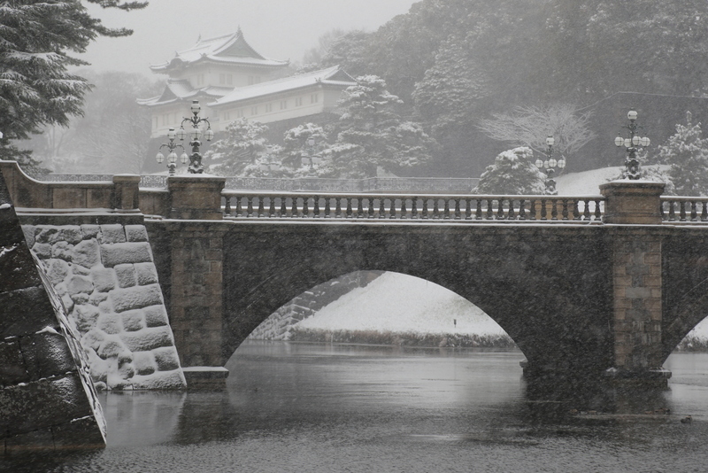 【江戸城】雪の伏見櫓。