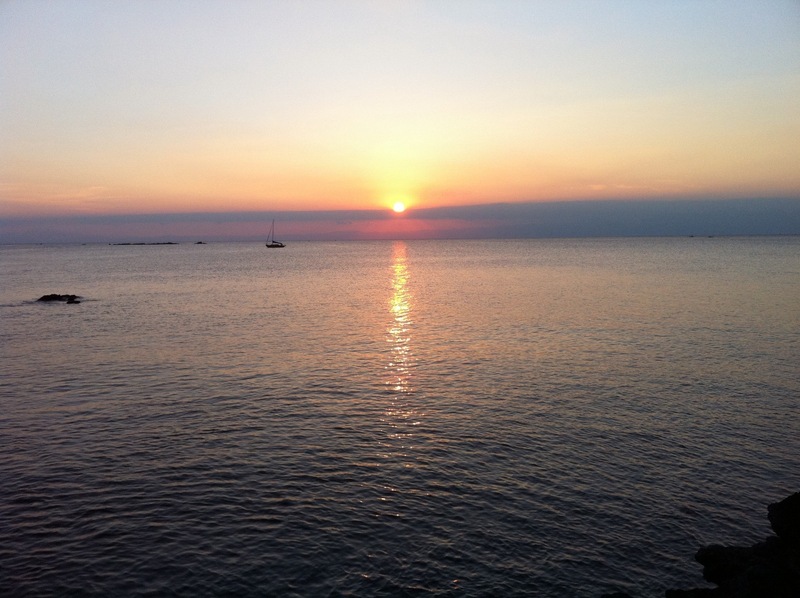 【新井城】夕陽