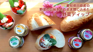 愛知県田原産の野菜の旨味を閉じ込めた『野菜ディップ』野菜に野菜をつけてみて♪