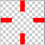 図1.9: SRC_OUT: 十字(SRC)を丸(DST)の画像で型抜きしている