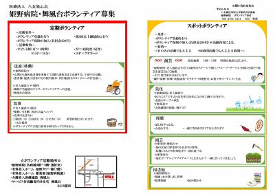 楽しい病院作りボランティア募集