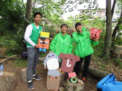 《栃木》幼稚園の森づくりでのフェンスや遊具づくり！