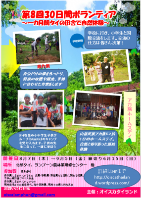 第８回３０日間ボランティア