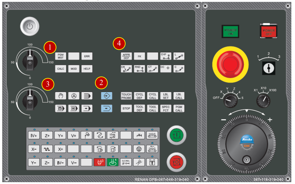 CH4_Machine Operation Panel_Heidenhain Milling