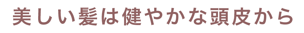 美しい髪は健やかな頭皮から