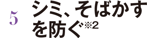 シミ、そばかすを防ぐ※2