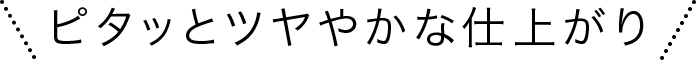 ピタッとツヤやかな仕上がり