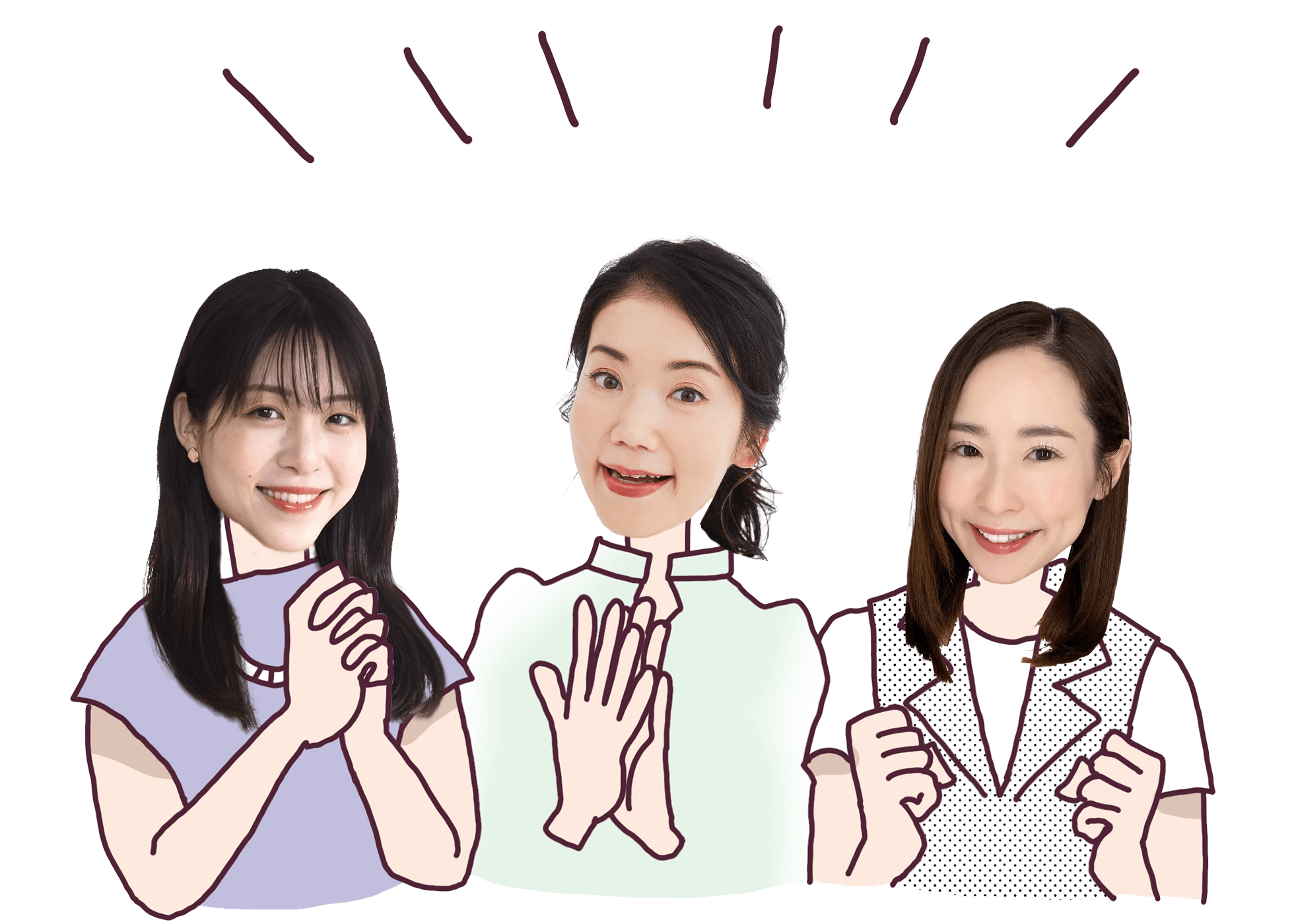 美容コーディネーター 弓気田みずほさん、マキアインフルエンサーちぃさん、マキアインフルエンサーmayuさん