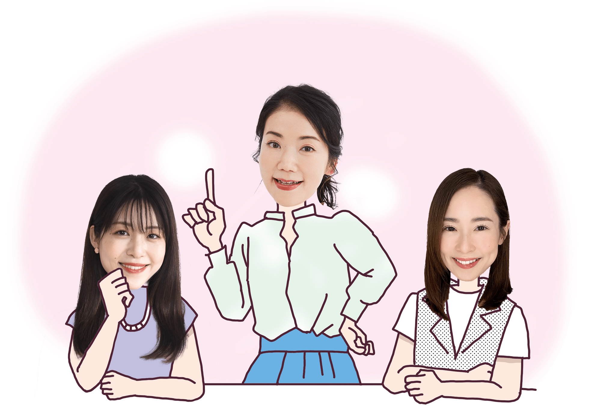 美容コーディネーター 弓気田みずほさん、マキアインフルエンサーちぃさん、マキアインフルエンサーmayuさん