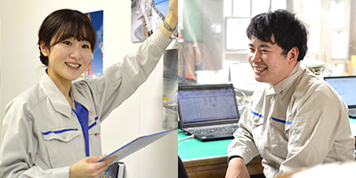 生産管理、総務の仕事に携わる先輩社員にインタビュー