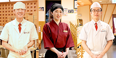 富寿司で働く3名の先輩社員にインタビュー！