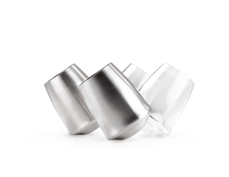 GLACIER STAINLESS STEMLESS WINE GLASS