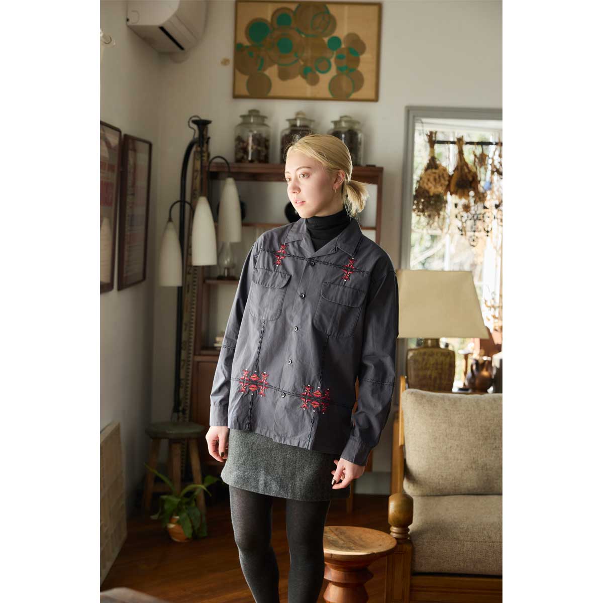 L/S ガーメントダイEMB オープンカラーシャツ | ペンドルトン