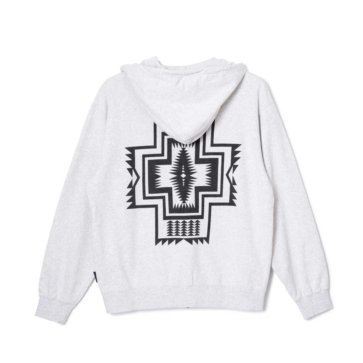 L/S バックプリントジップアップフーディー