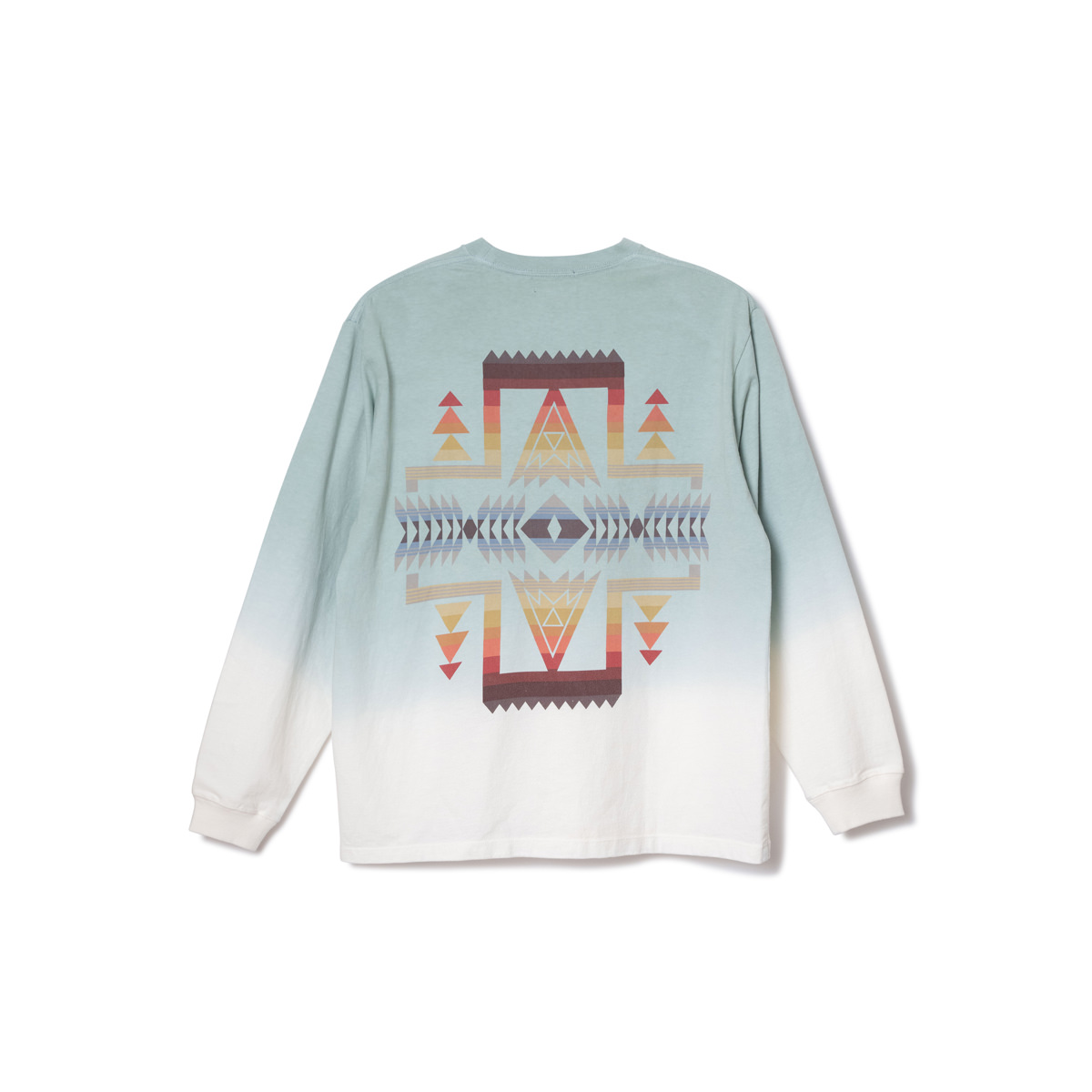 L/S 14OE ジャージグラデーションダイメンズバックプリントティー