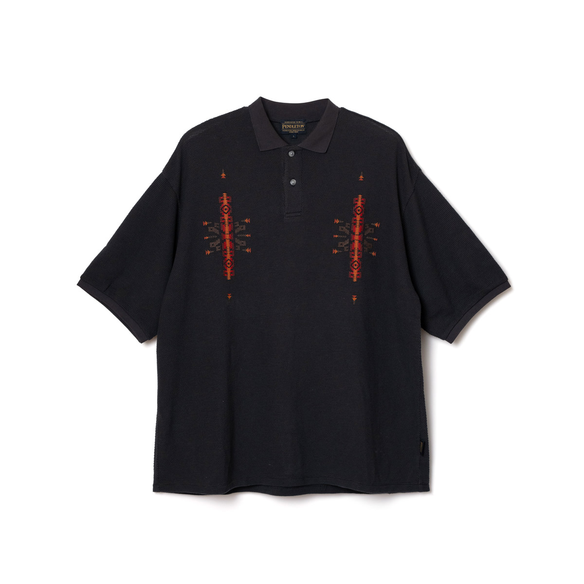 S/S ピケエンブロイダリーポロシャツ