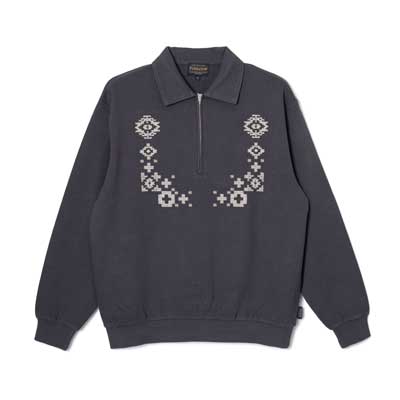 L/S ピグメントダイエンブロイダリーハーフジッププルオーバー | ペン