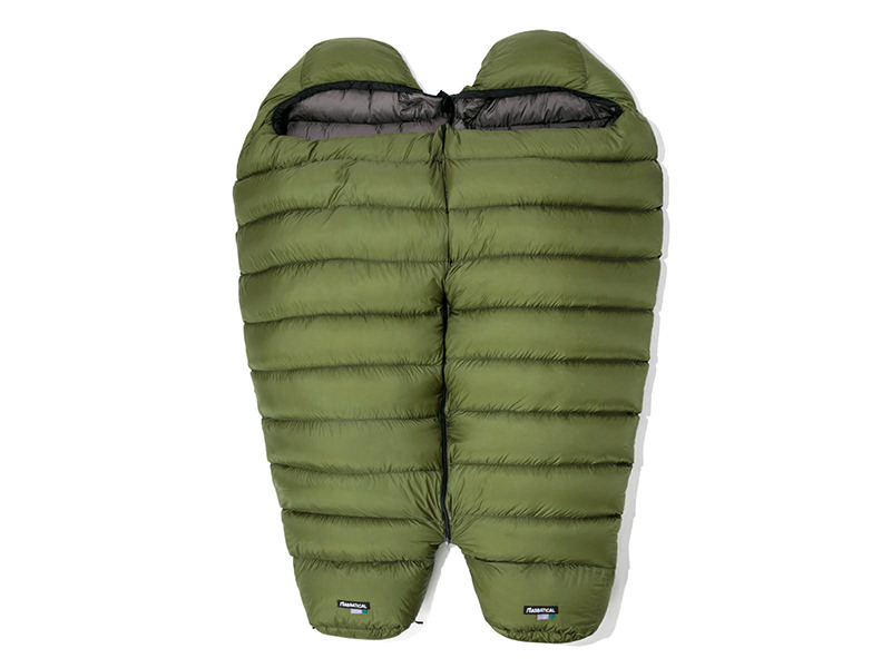NANGA製連結寝袋 サバティカル ダウンバッグ450STDカップラー グリーン Coupler_DOWNBAG03.jpg