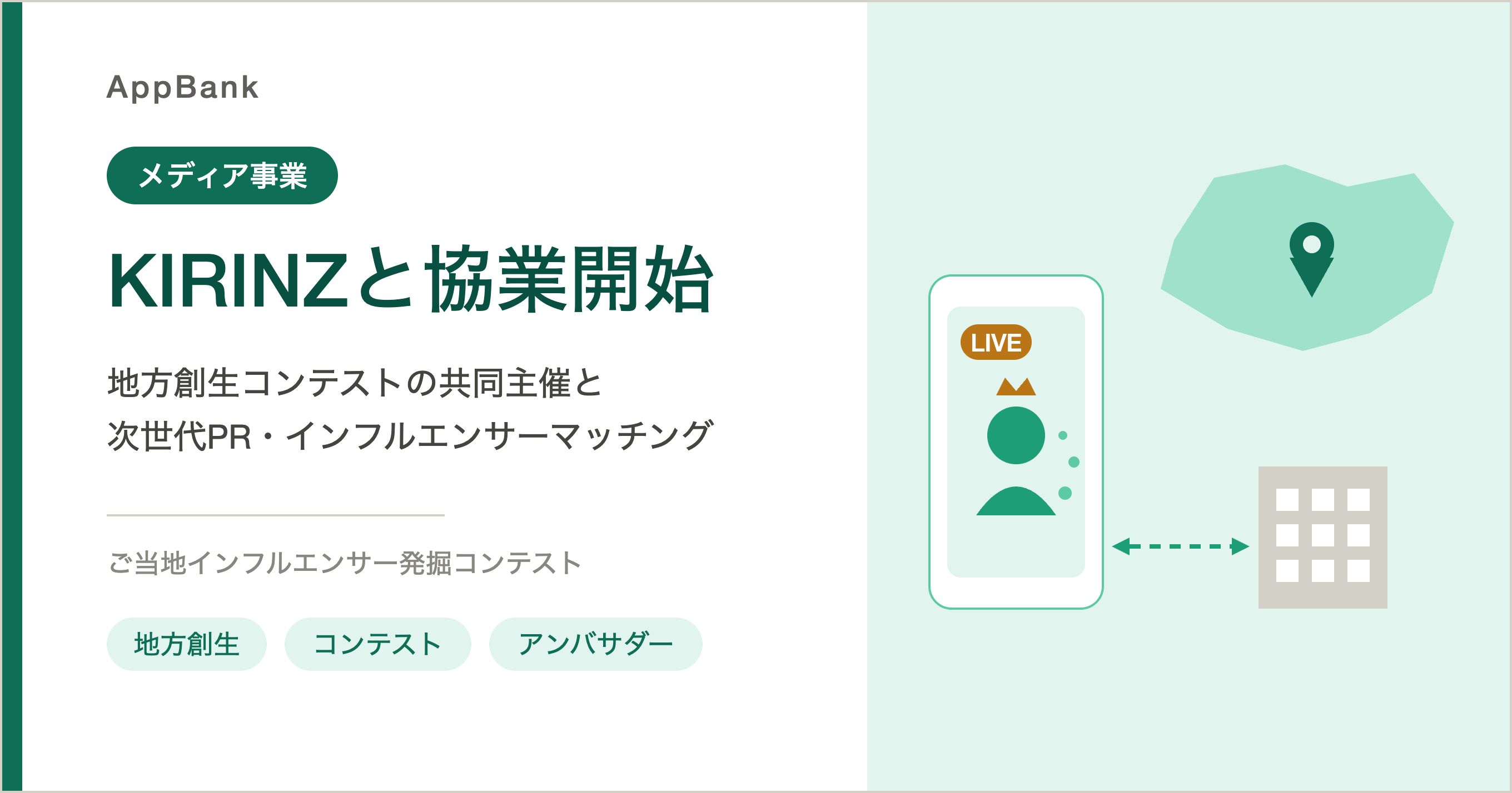 株式会社KIRINZとの地方創生および次世代PR・インフルエンサーマッチングに関する協業を開始