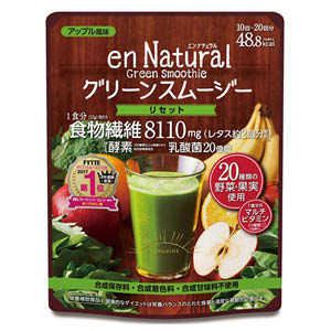 enNatural 天然活性酵素奶昔代餐 青汁味 170g 食物繊維 野菜末含有