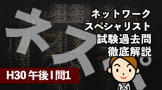ネットワークスペシャリスト試験過去問徹底解説(H30 午後Ⅰ 問1)