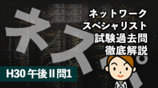 ネットワークスペシャリスト試験過去問徹底解説(H30 午後II 問1)