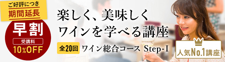 全20回 はじめての方におすすめ、ワイン総合コースStep-Ⅰ