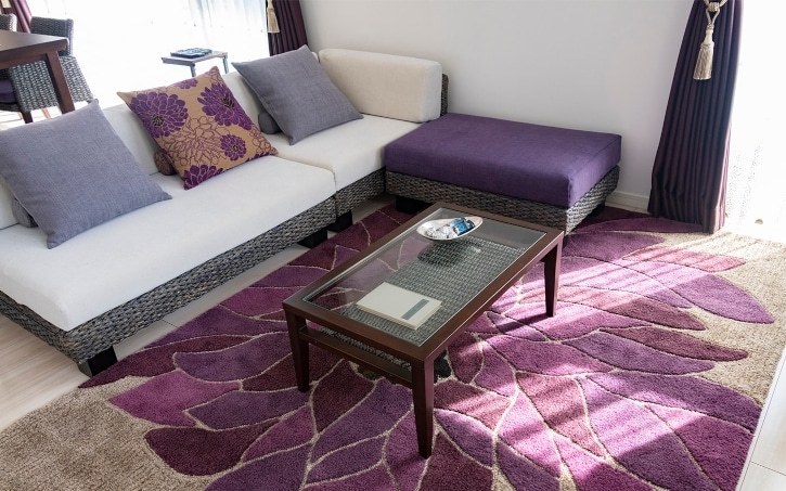 新品　レイアウト自由　モダンデザインカウチソファ　クッション付き　パープル 新品レイアウト自由モダンデザインカウチソファクッション付きパープル