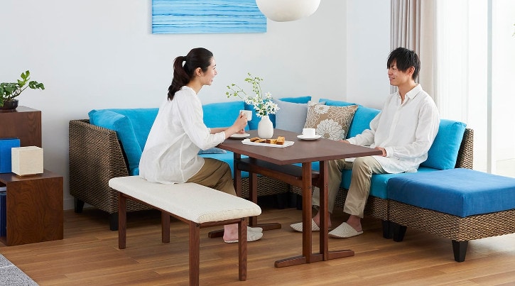 リビングハウス アームレス ダイニングソファー 単体