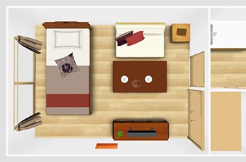 7畳ワンルーム 1kを快適に過ごす おすすめレイアウトとインテリア A Flat その暮らしに アジアの風を 目黒通り 新宿 大阪梅田 グランフロント北館